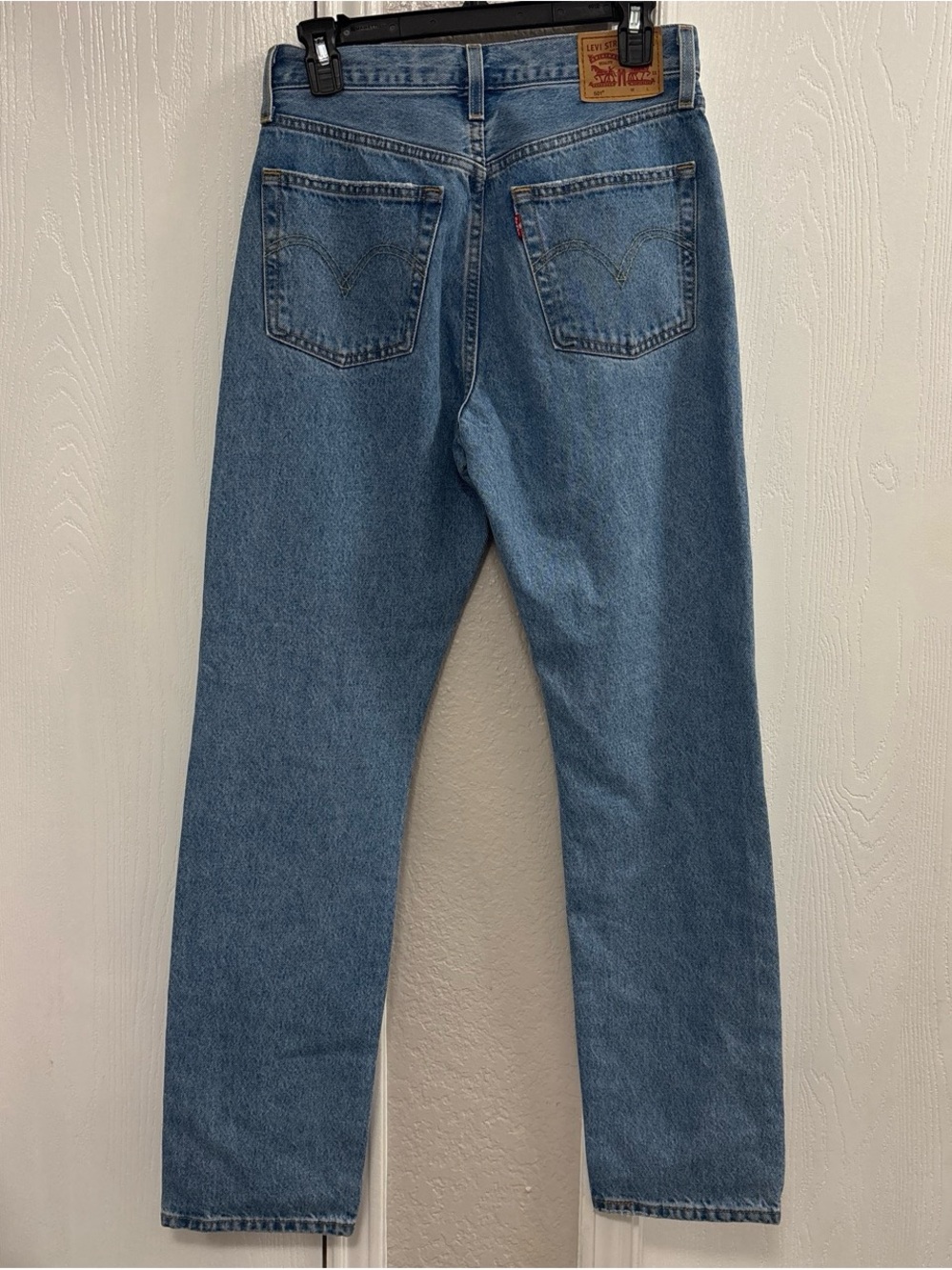 Levi's Light Blue Distressed Straight Jeans